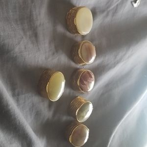 Vermeil gold Jade stone top pill boxes